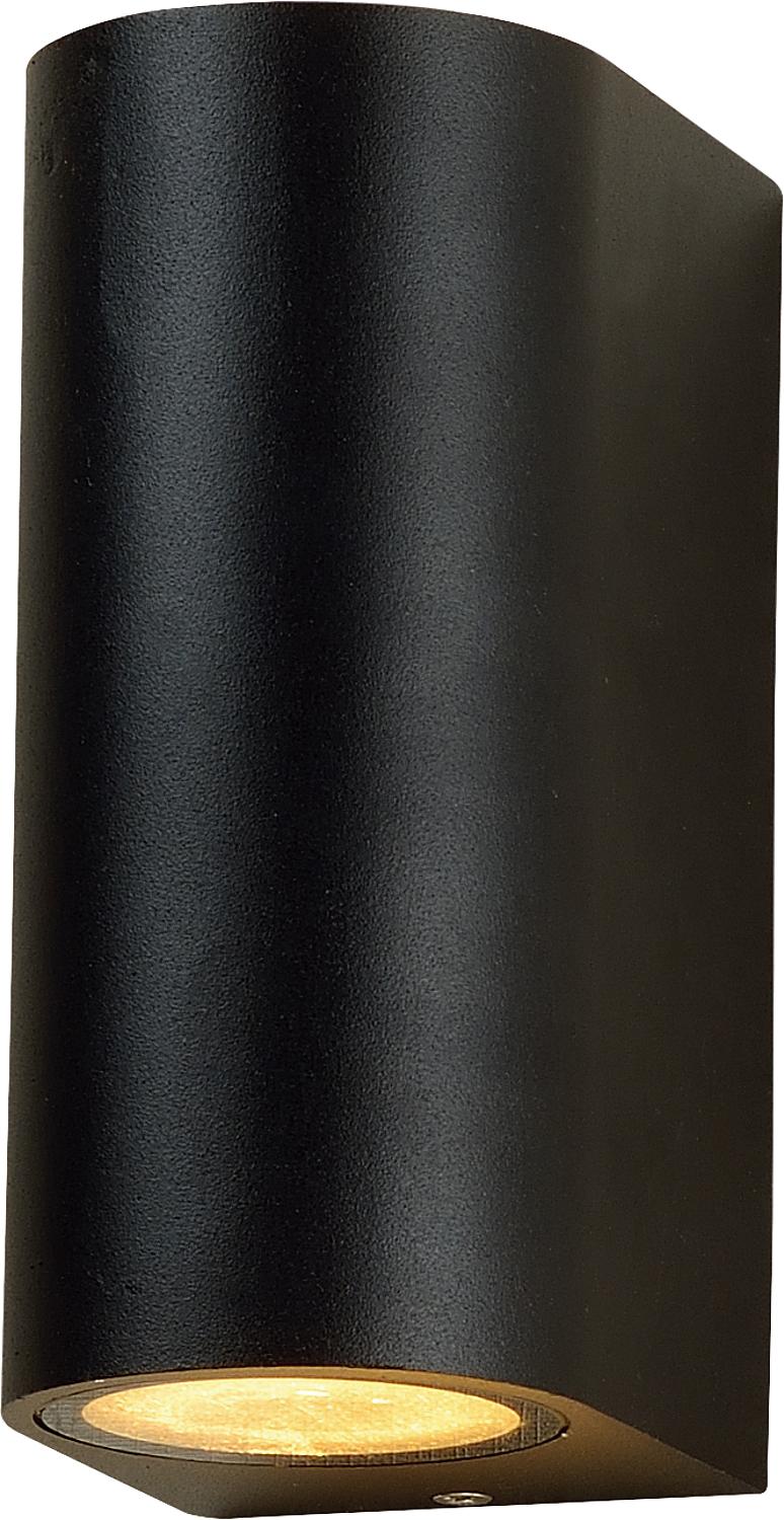 LED outdoor light, downward light emission, round, with GU10 socket, IP44, matte black