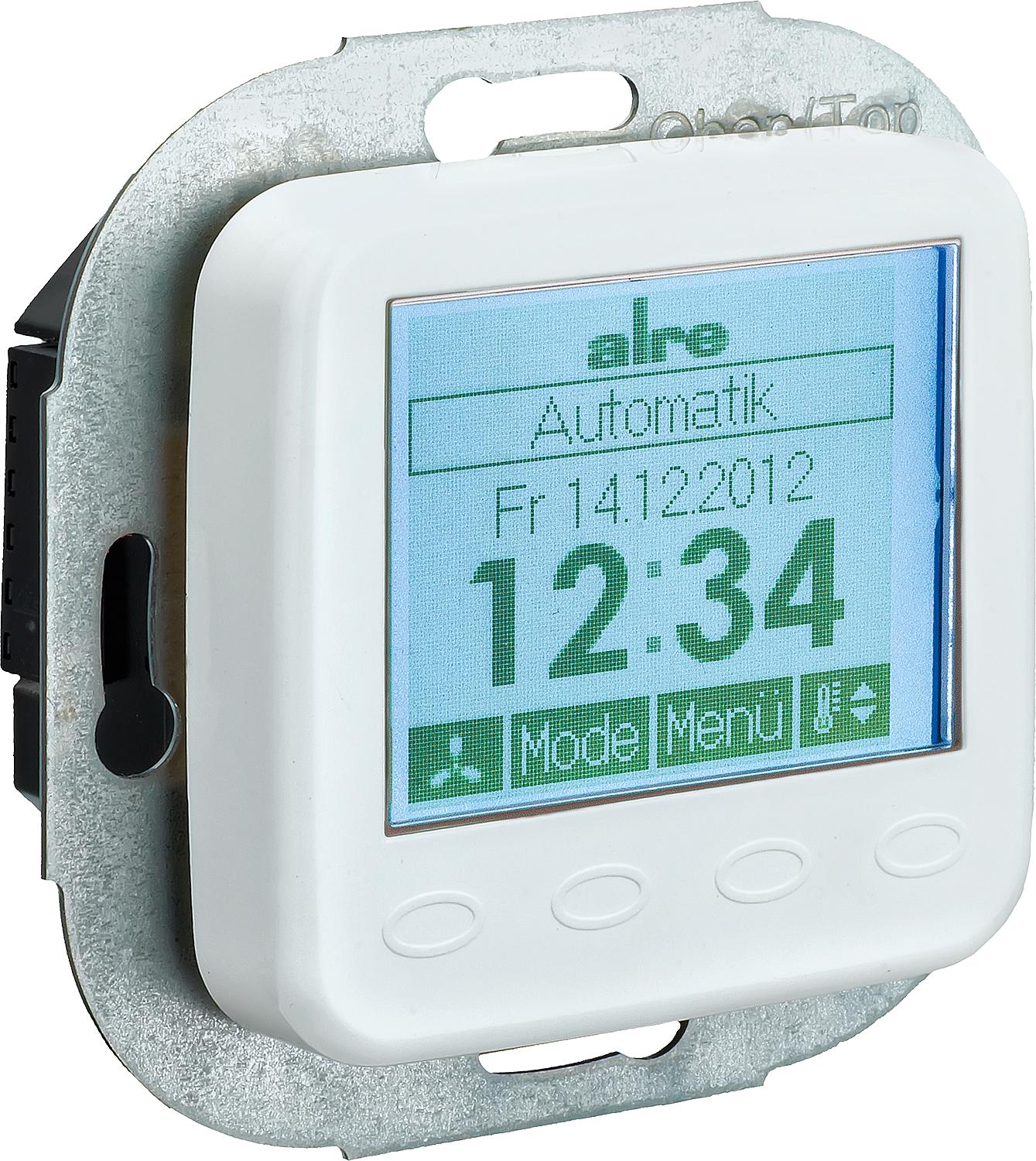 Alre flush-mounted electronic climate controller with cover, pure white glossy, without frame, KTRRUu-217.456#28