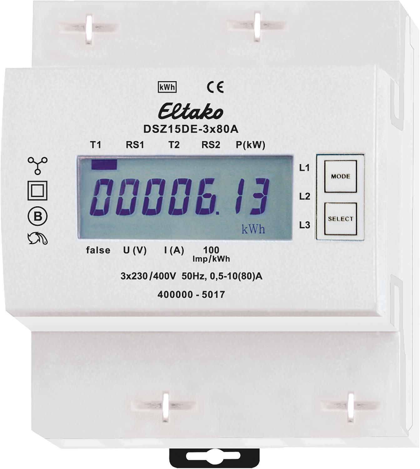 Eltako DSZ15DE-3x80A three-phase electricity meter