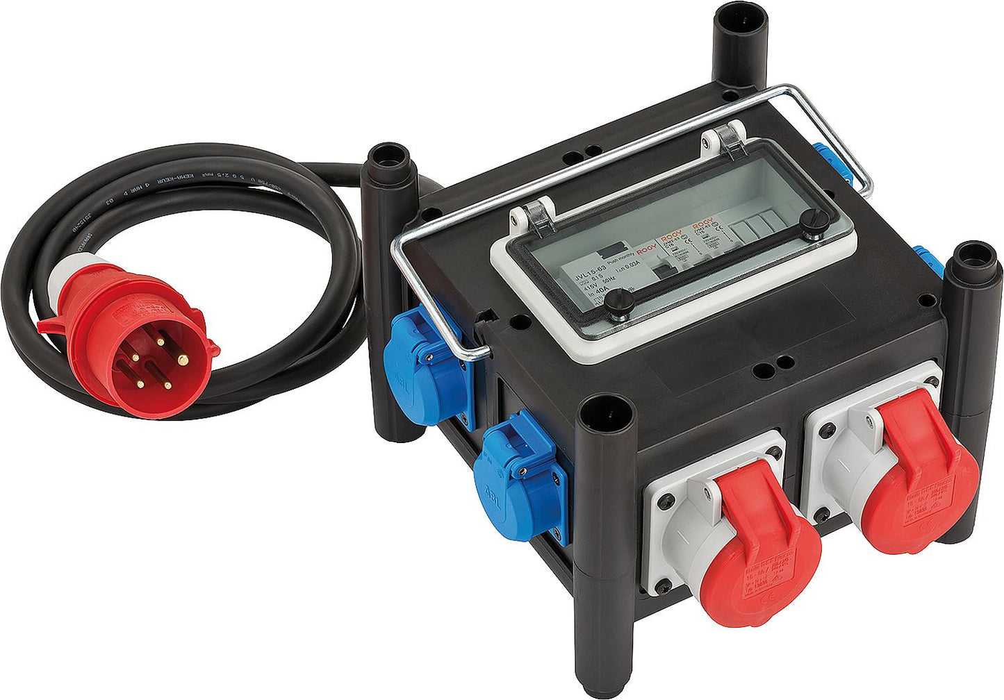 Kompakter Stromverteiler TPE- Gehäuse 2m H07RN-F5G2.5 2xCEE16A + 5x230V