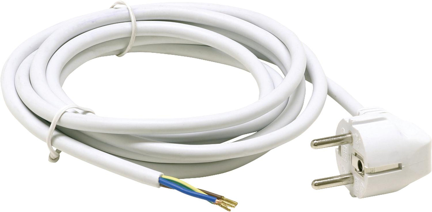 Câble de connexion de contact de protection HO5VV-F 3 x 1,0 2,0 m, blanc