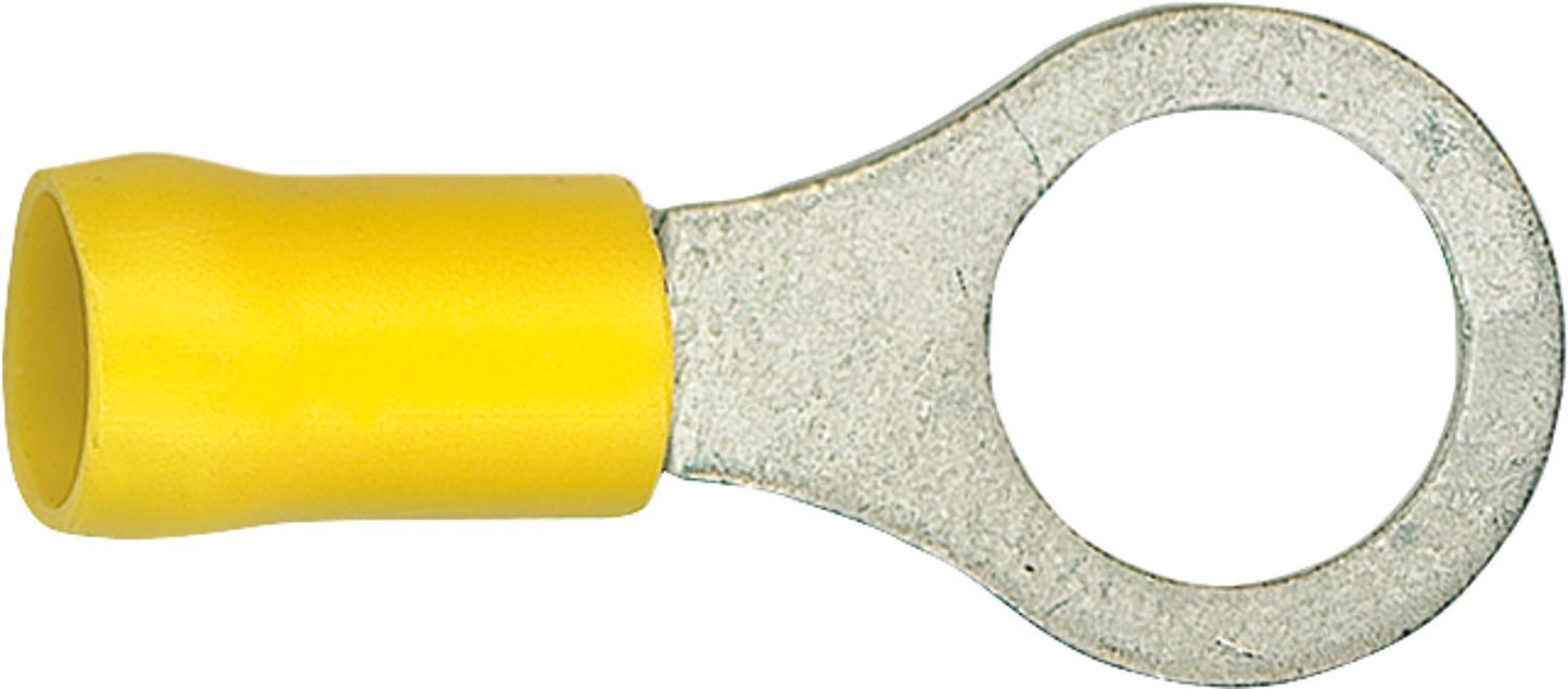 Insulated ring-shaped cable lug, 4.0 mm²-6.0 mm², 4.3 mm, yellow, pack of 100