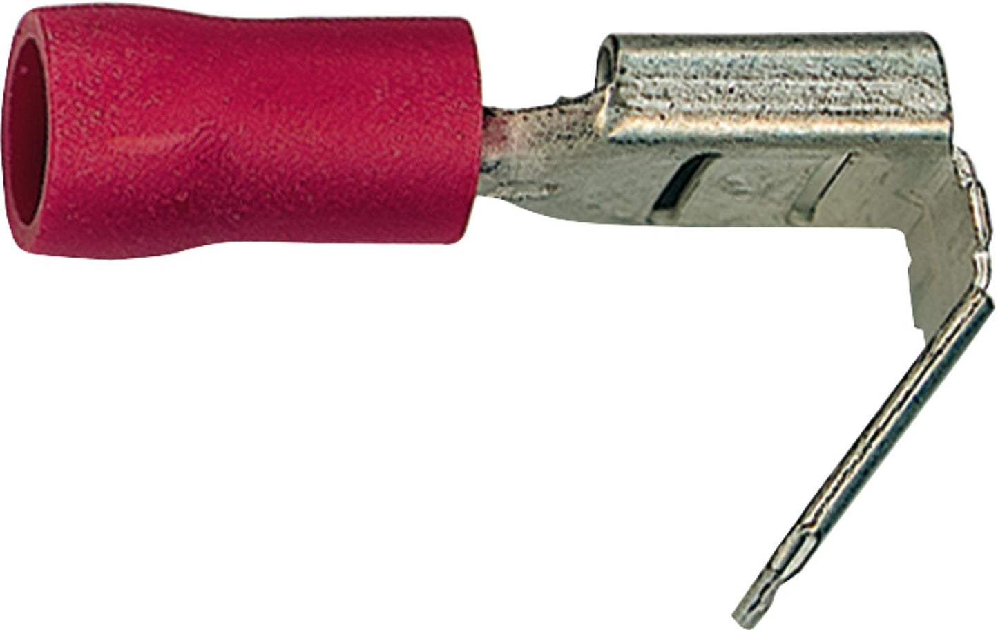 Flat blade connector with branch, semi-insulated, up to 1.5 mm², 6.3 x 0.8 mm, red, pack of 100.