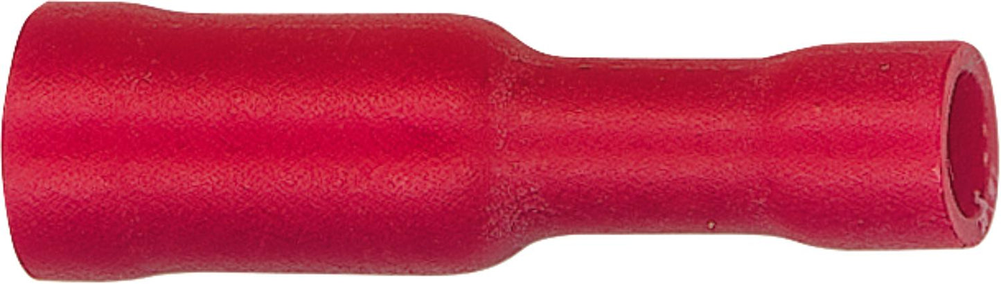 Insulated round connector up to 1.5 mm², 4.0 mm, red, pack of 100