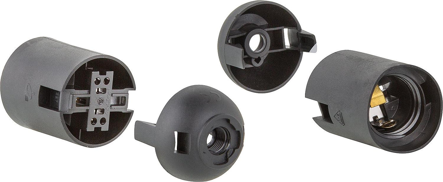 Douille isolante E27 à enveloppe lisse, lot de 2.