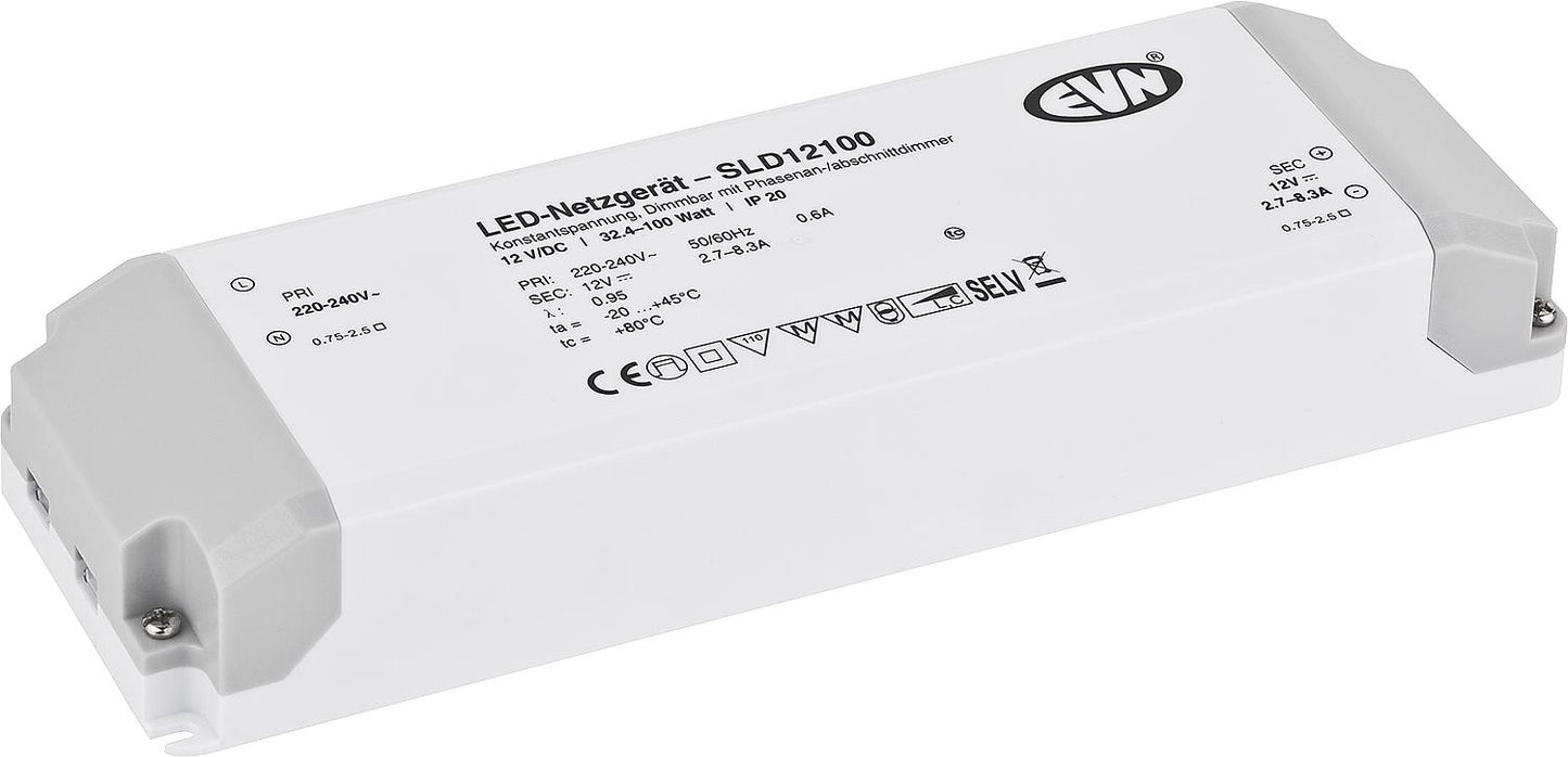 Transformer SLD12100 12V/DC, 32.4-100W electronically dimmable