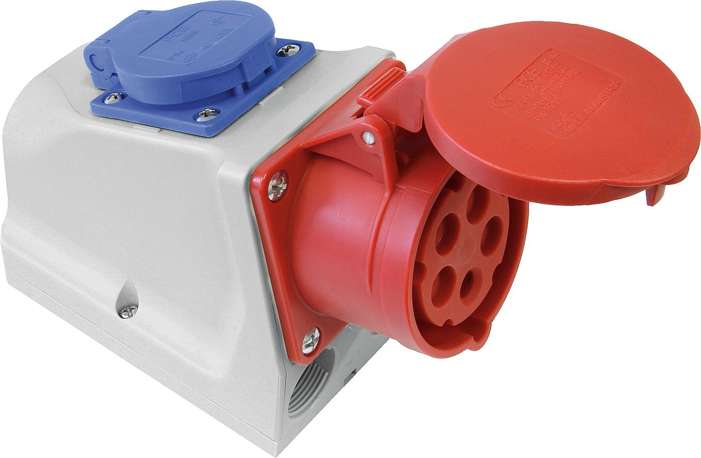 Prise murale combinée CEE IP44 400 V, 32 A avec prise Schuko