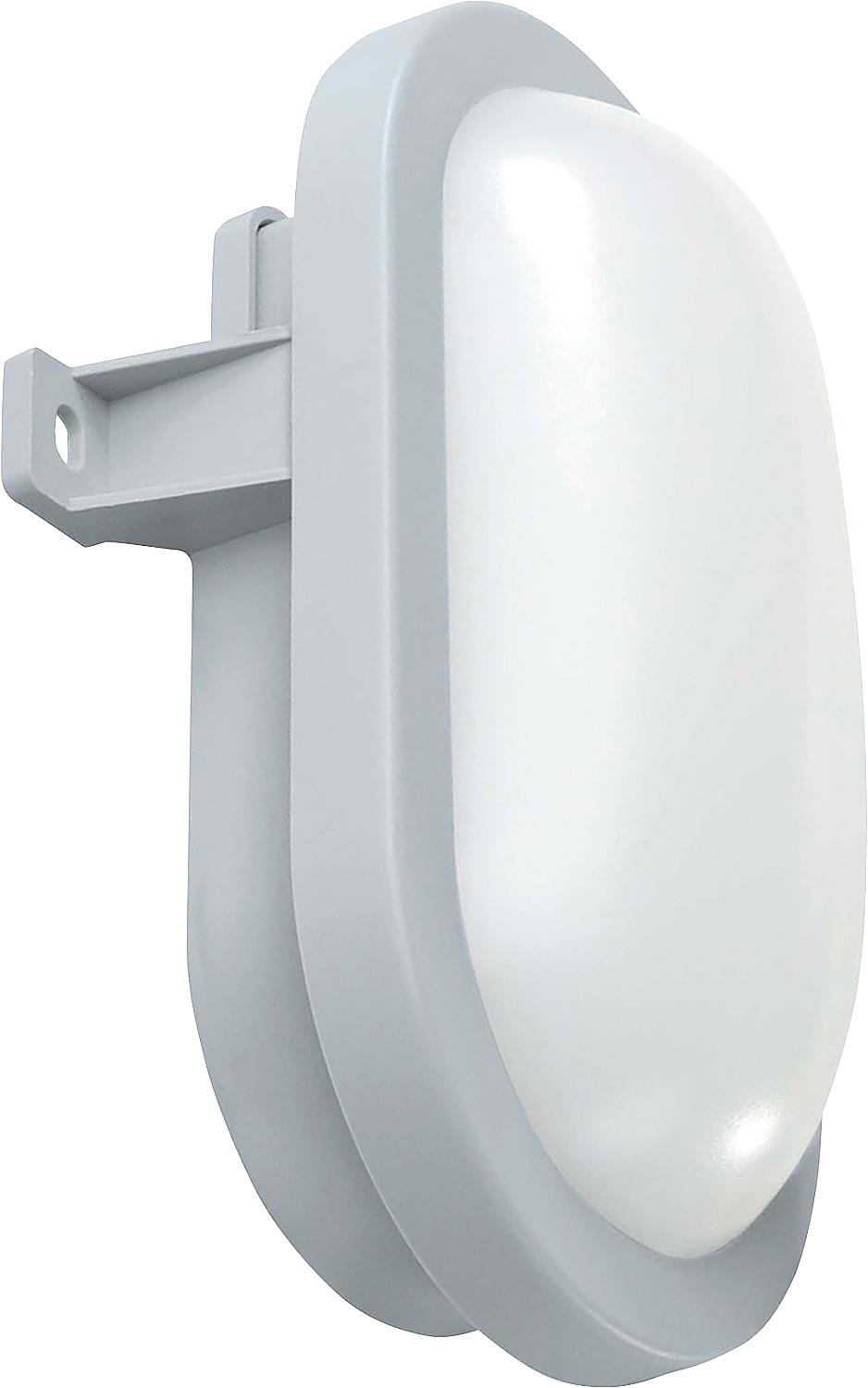 LED oval light 10W 800lm with motion detector, grey