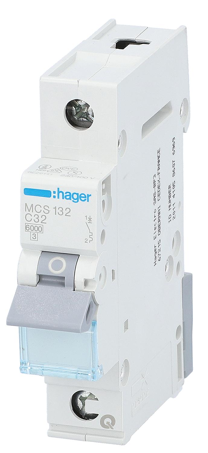 Hager B16A, 1p, 6kA, SSK miniature circuit breaker
