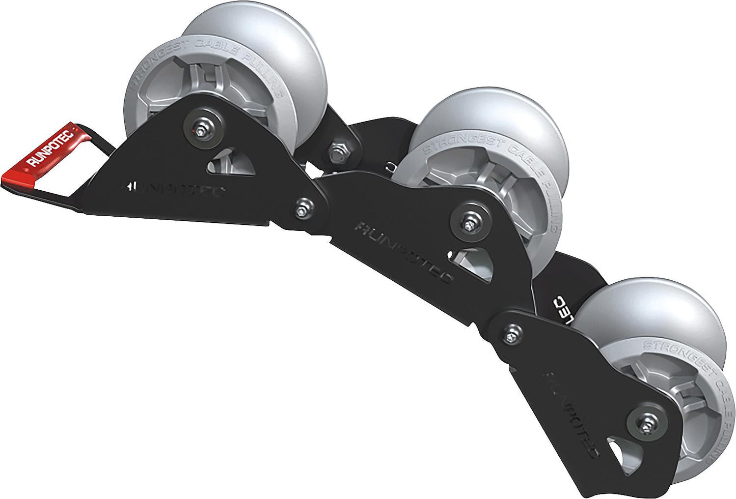Poulie de renvoi d'angle Runpotec à 3 sections, 9,04 kg, diamètre du câble : 100 mm