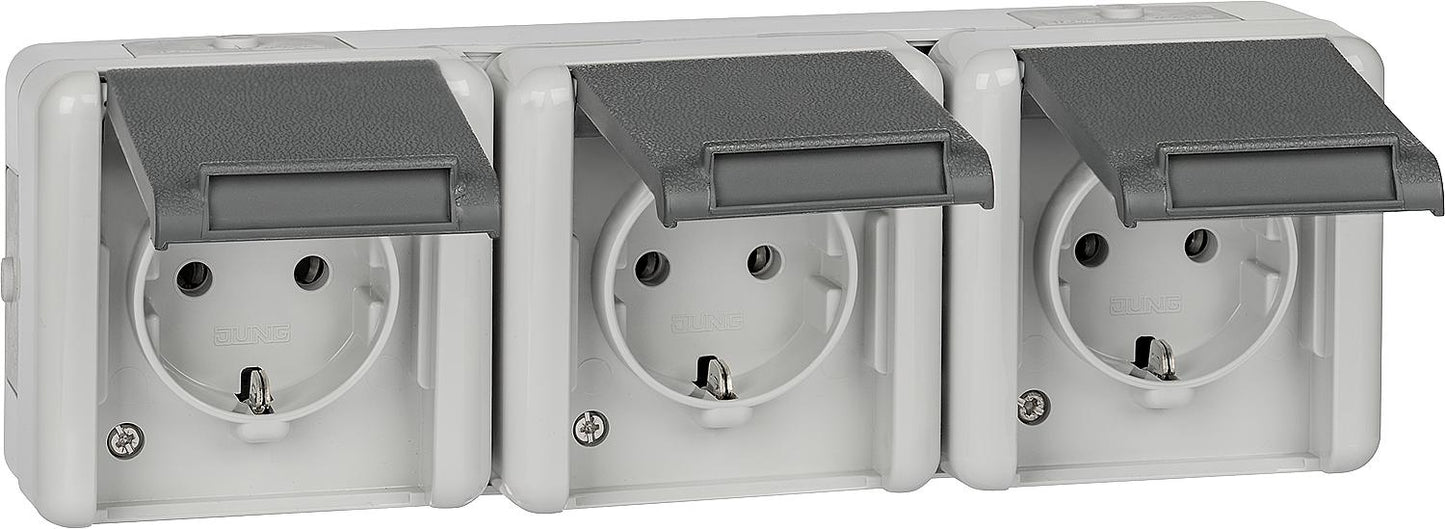 Prises de surface, 3 voies, horizontales