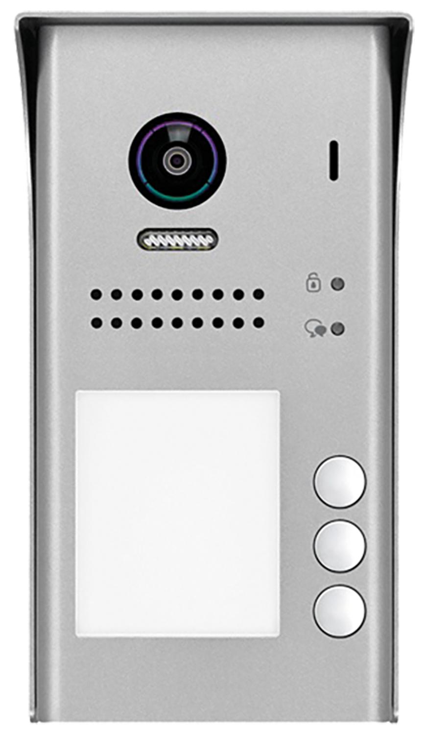 Interphone vidéo VT200 AP avec 1 bouton de sonnette, acier inoxydable, dimensions (L x H x P) : 90 x 176 x 26 mm