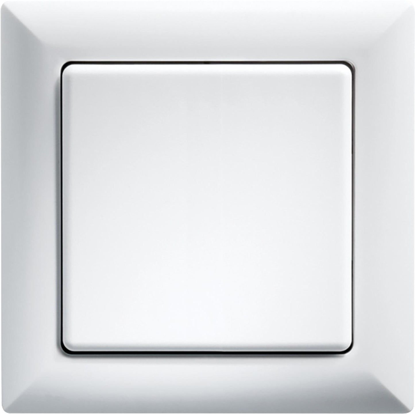 Funktaster Eltako FT55-rw mit Rahmen 80x80mm aussen reinweiss