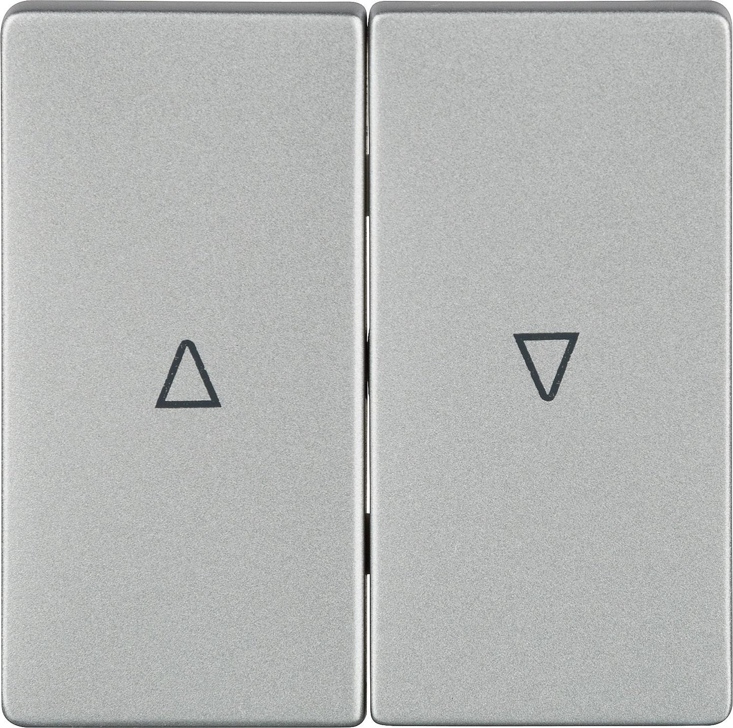 Double rocker switch with up/down symbols, titanium white, 55 mm x 55 mm, IP20 protection rating, 1 piece