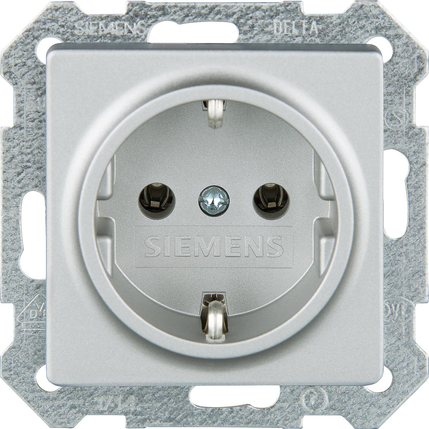 Socket with claws, titanium white / Protection class IP20, 1 piece