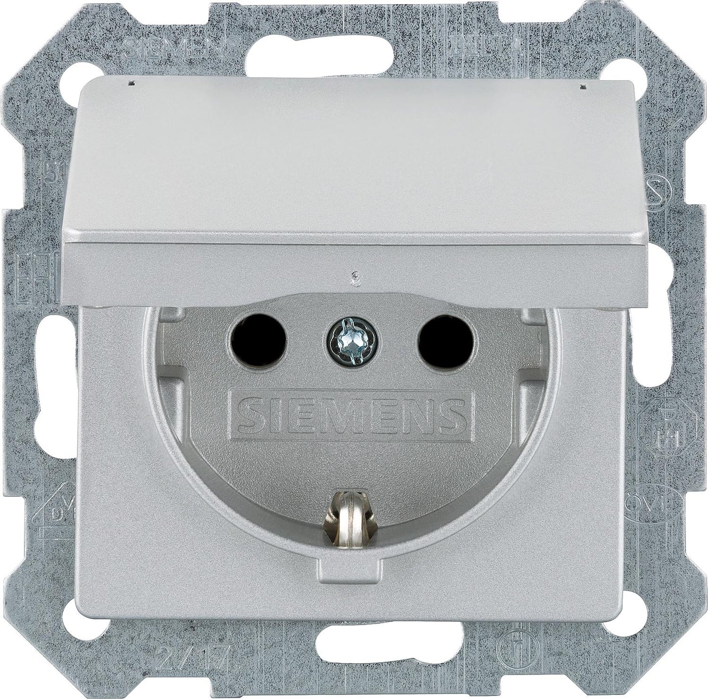 UP-SCHUKO-Steckdose mit Klappdeckel und Kinderschutz