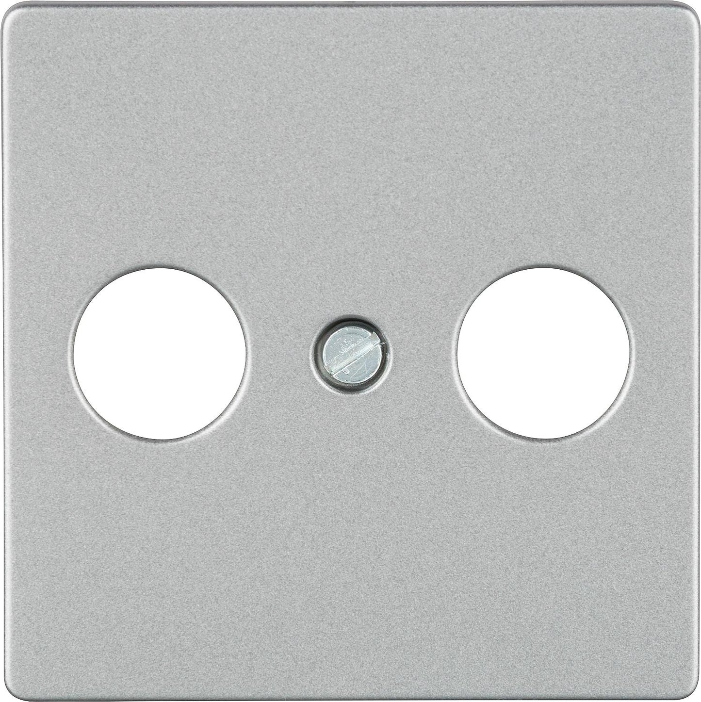 Cover plate for TV/SAT connection, titanium white / Protection class IP20, 2-hole design / 1 piece