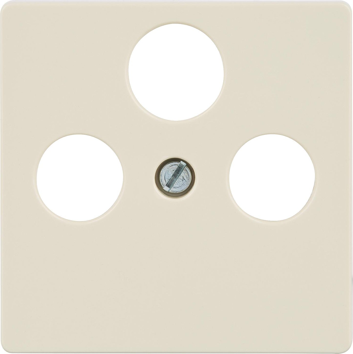 Cover plate for TV/SAT connection, titanium white / IP20 protection rating, 3-hole design / 1 piece