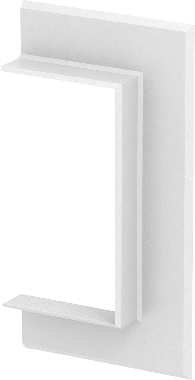 Wall termination panel pure white type G-KWA070130RW / 1 pc.
