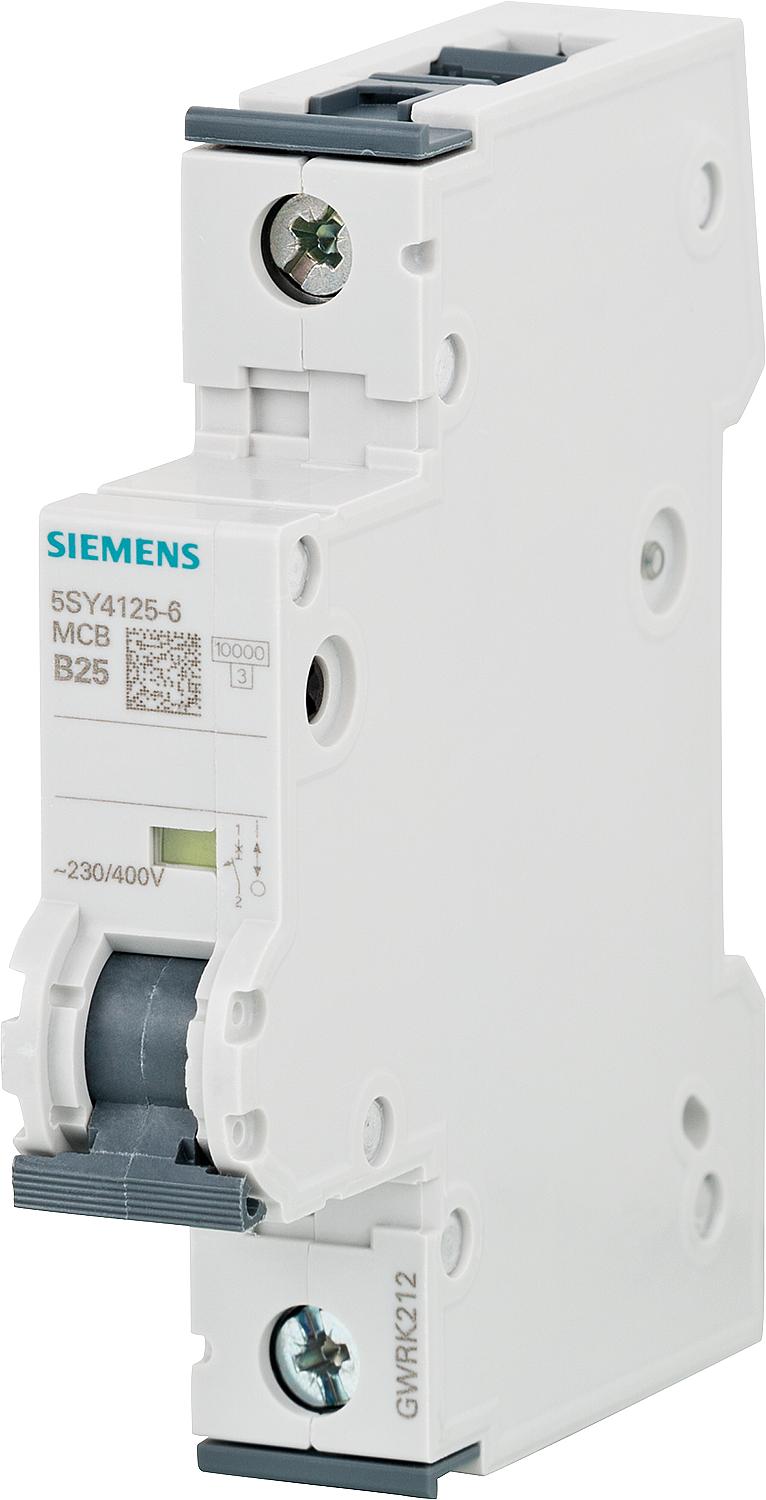 Siemens miniature circuit breaker, 10 kA, 1-pole, B10 A, 5SY4110-6