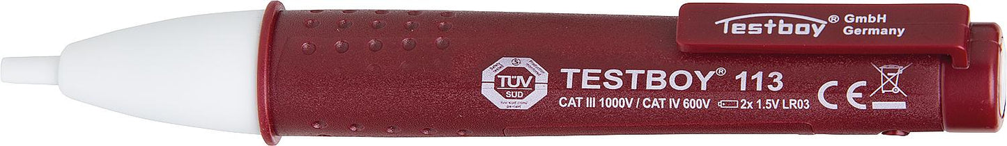 Testboy 113 non-contact mains voltage detector 12V-1000V AC with LED flashlight