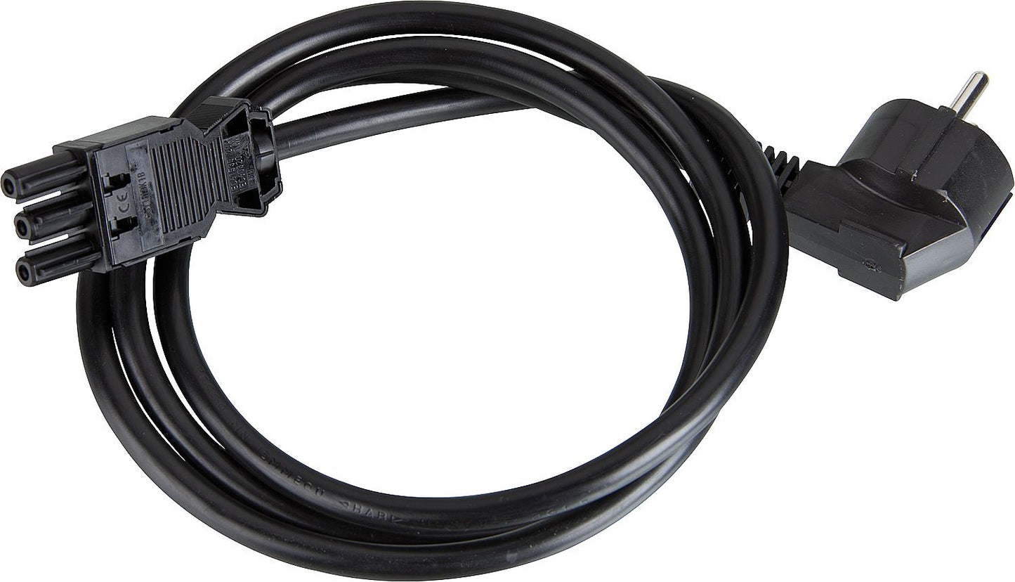 Câble d'alimentation pour appareil ST18/3 2,0 m, noir, H05VV-F 3G1,5 mm²