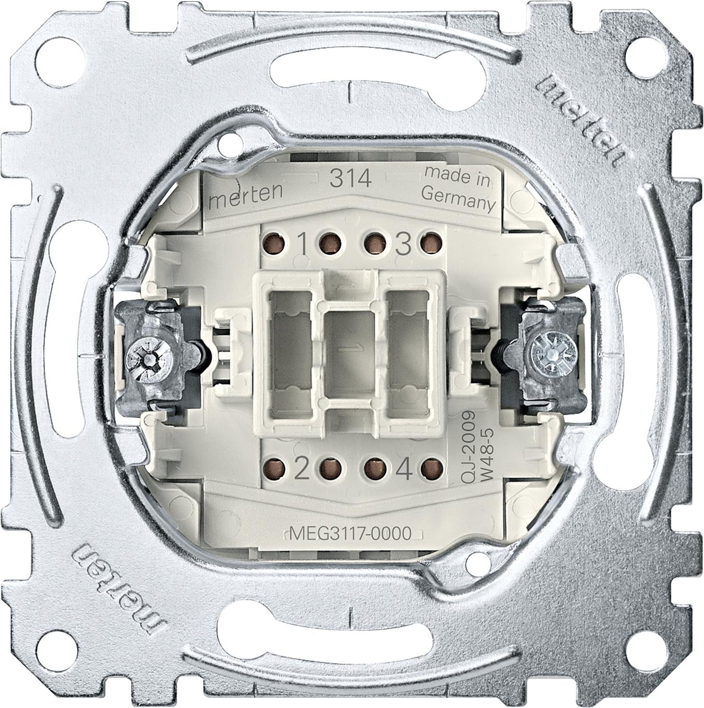 Merten flush-mounted cross switch, 1-pole, 10 AX, AC 250V, 1 piece