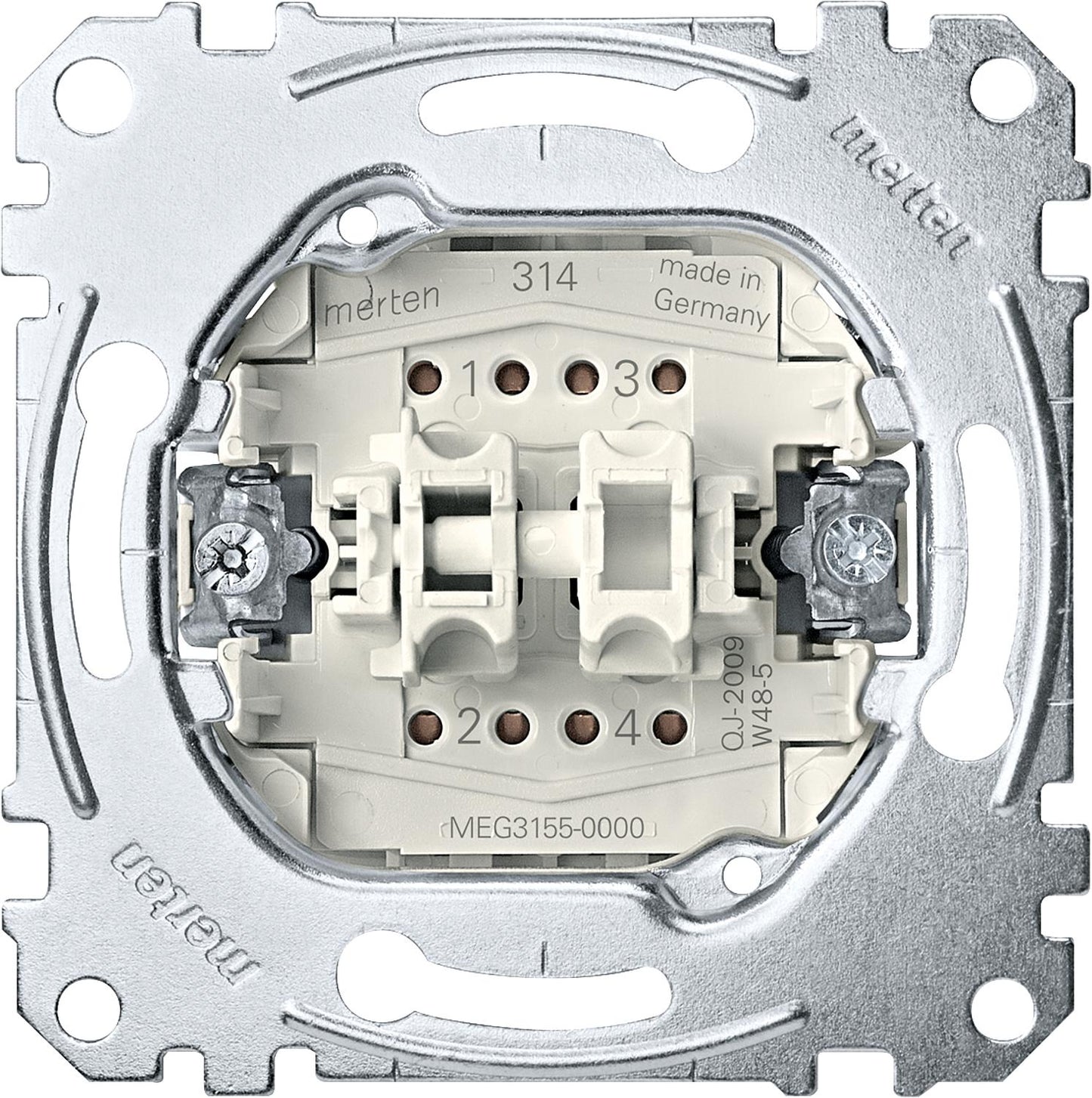 UP-Doppeltaster,2 Schliesser, Merten, 1-polig, 10A, AC 250V 1 Stück