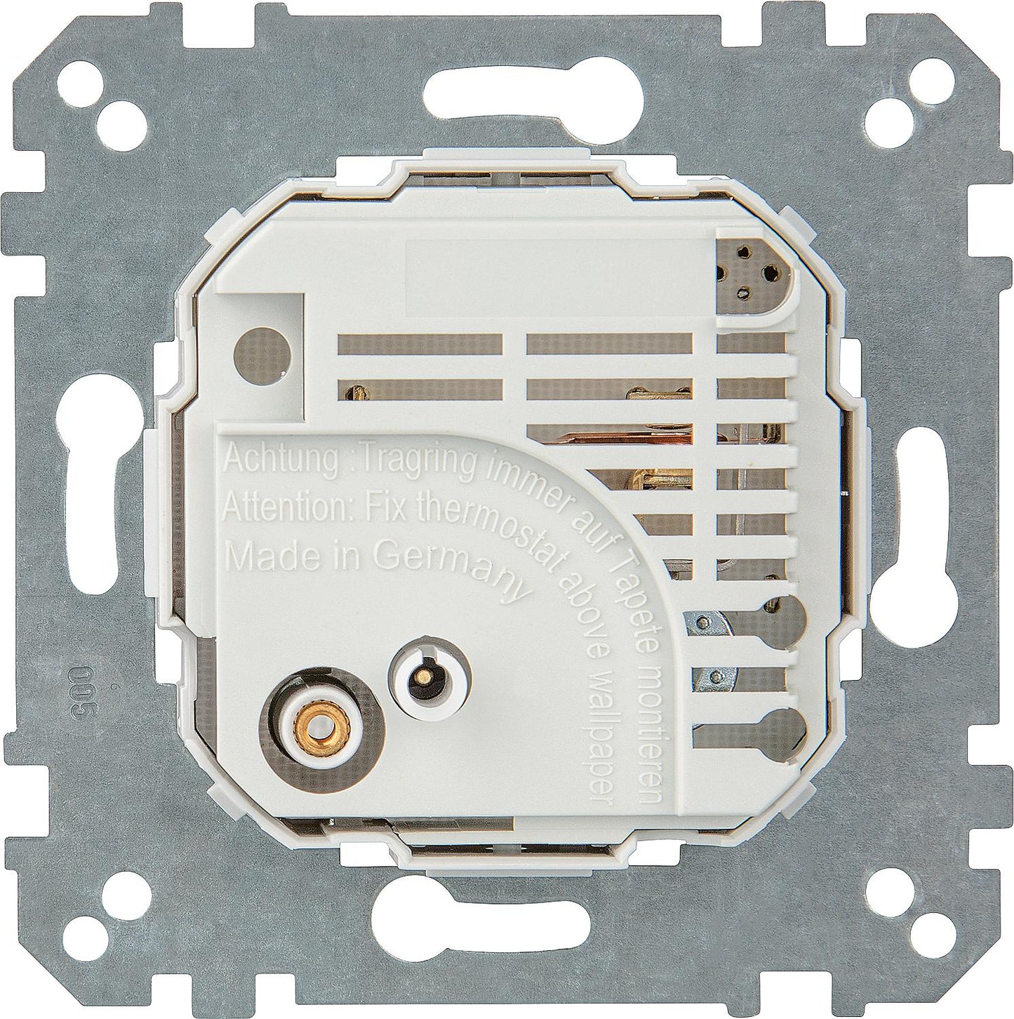 Merten flush-mounted room temperature controller with changeover contact, AC 230V, 5(2)A, 1 piece
