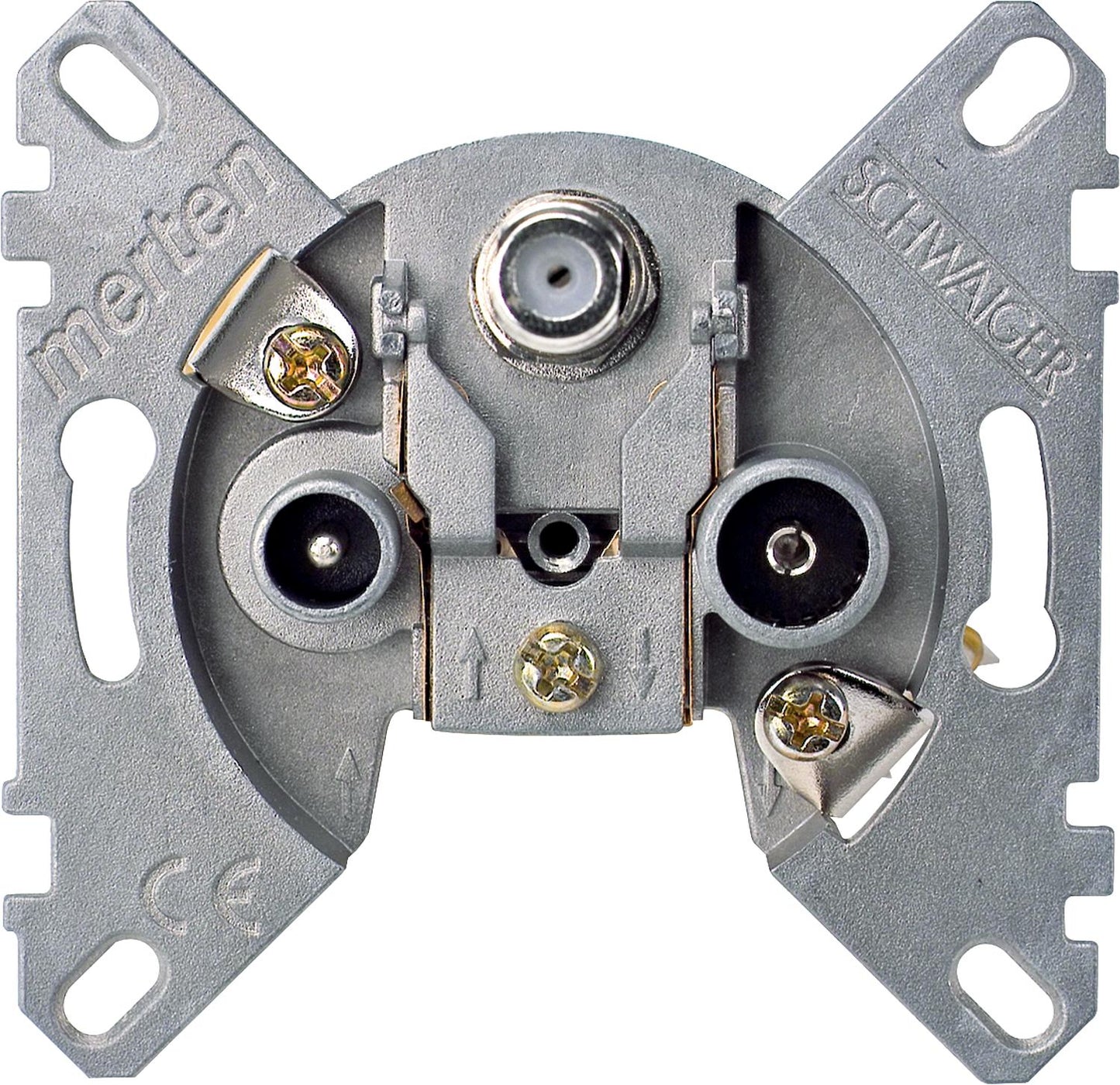 Merten 3-way flush-mounted satellite antenna socket, 1 piece