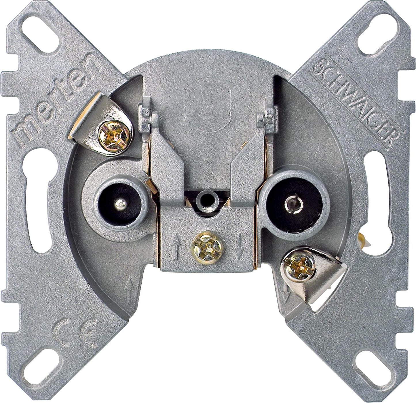 Merten flush-mounted cable/satellite antenna connection box, 2-way, 1 piece