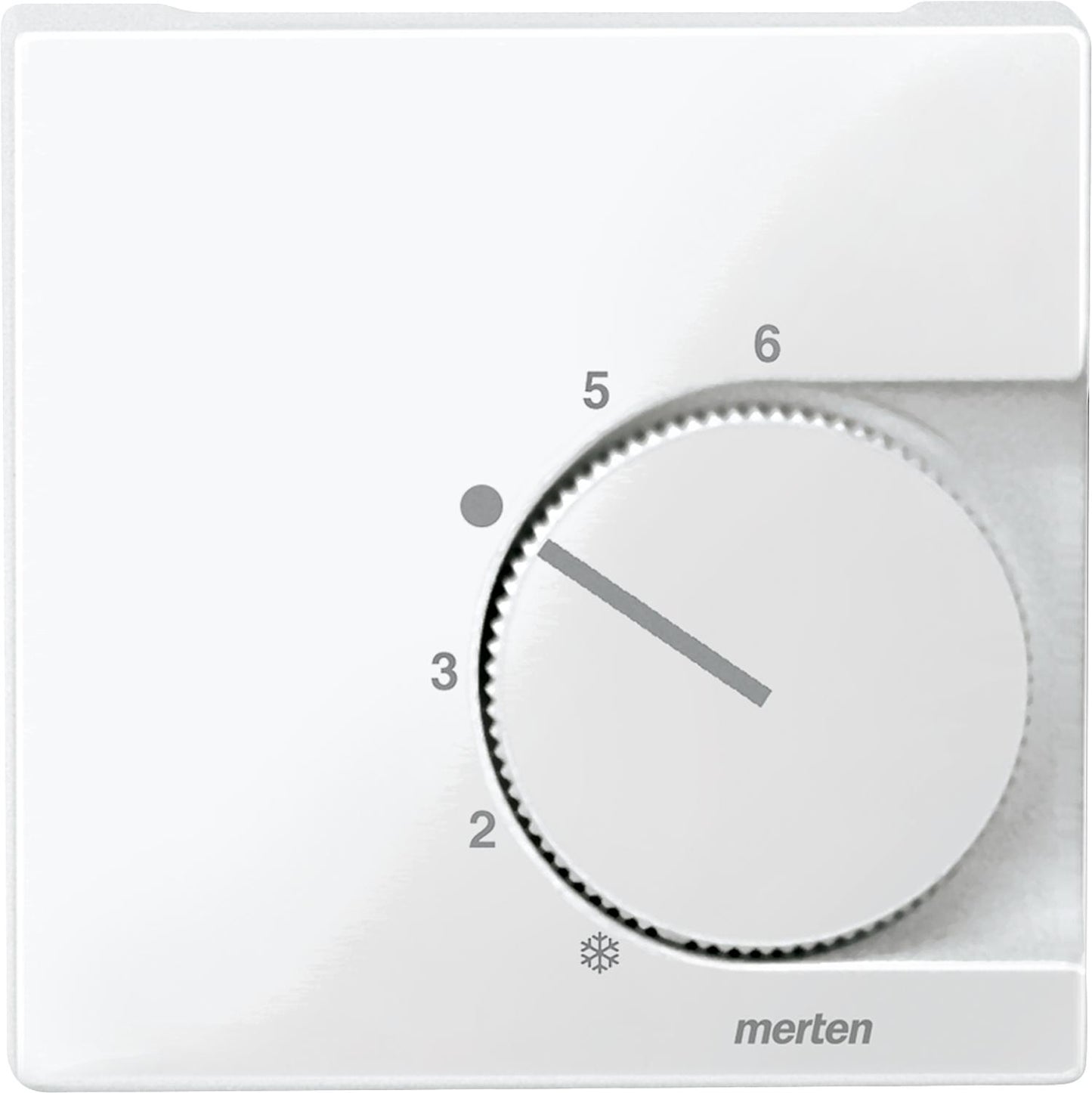 System M, central plate for room temperature controller with changeover contact Merten, polar white glossy