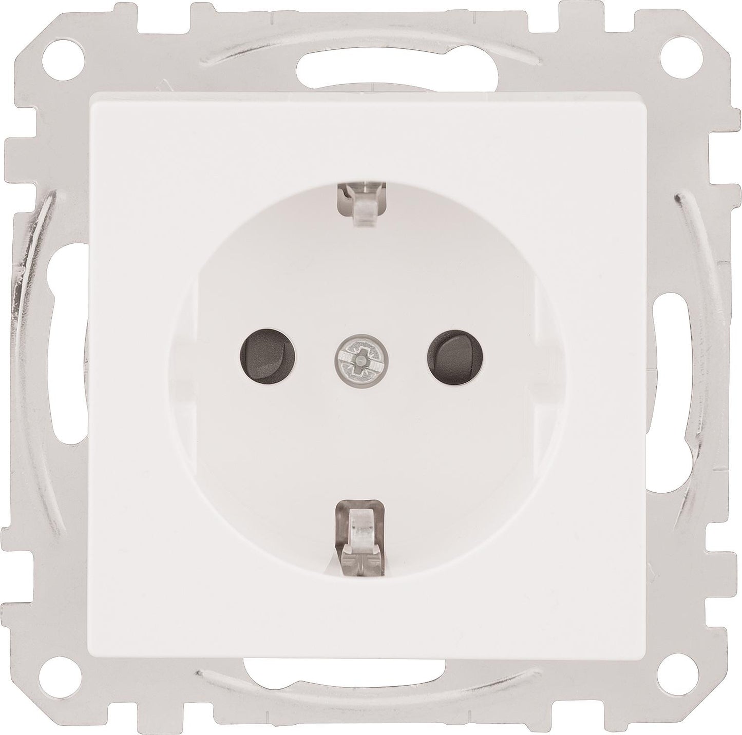 System M, socket with child safety Merten, aluminium