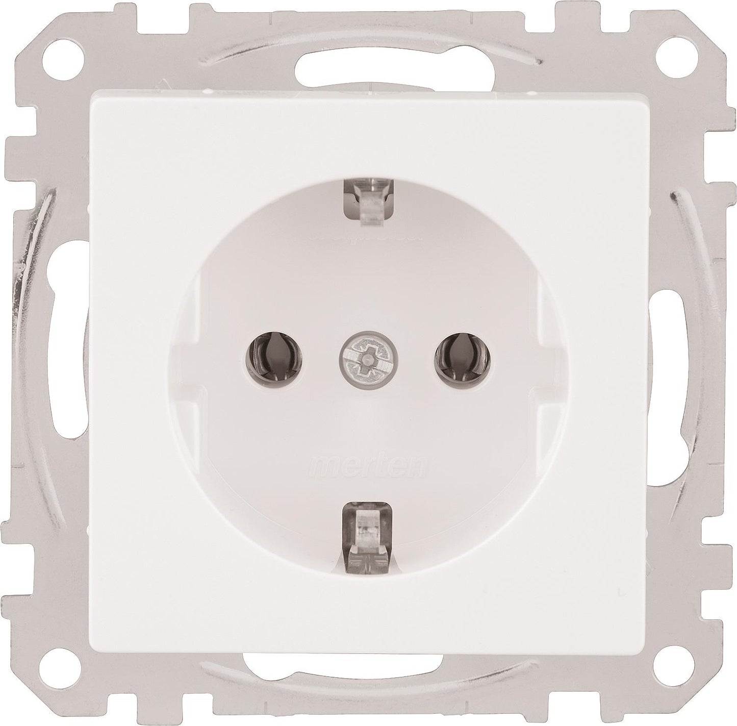 Merten System M Schuko socket, aluminum, 1 piece