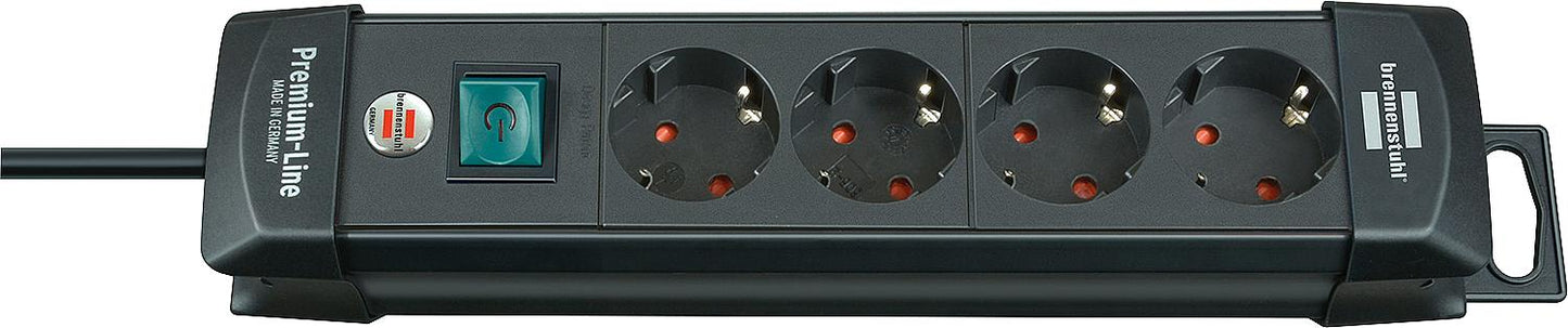 4-way safety socket outlet, white, with switch, type 1952240100