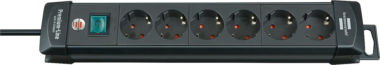 6-way safety socket outlet, white, with switch, type 1952260100