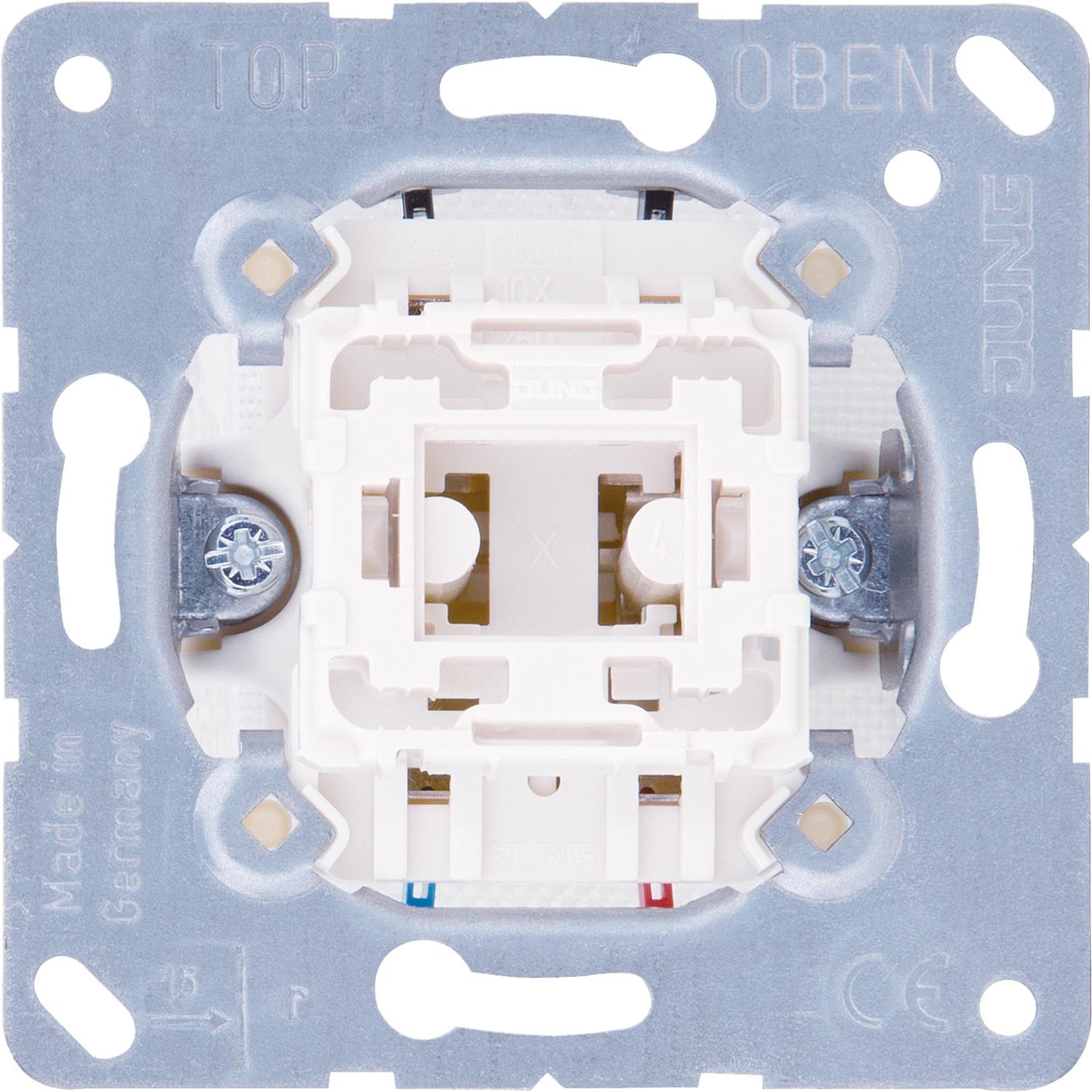 Flush-mounted rocker switch Jung 533U, 1 changeover contact with neutral terminal