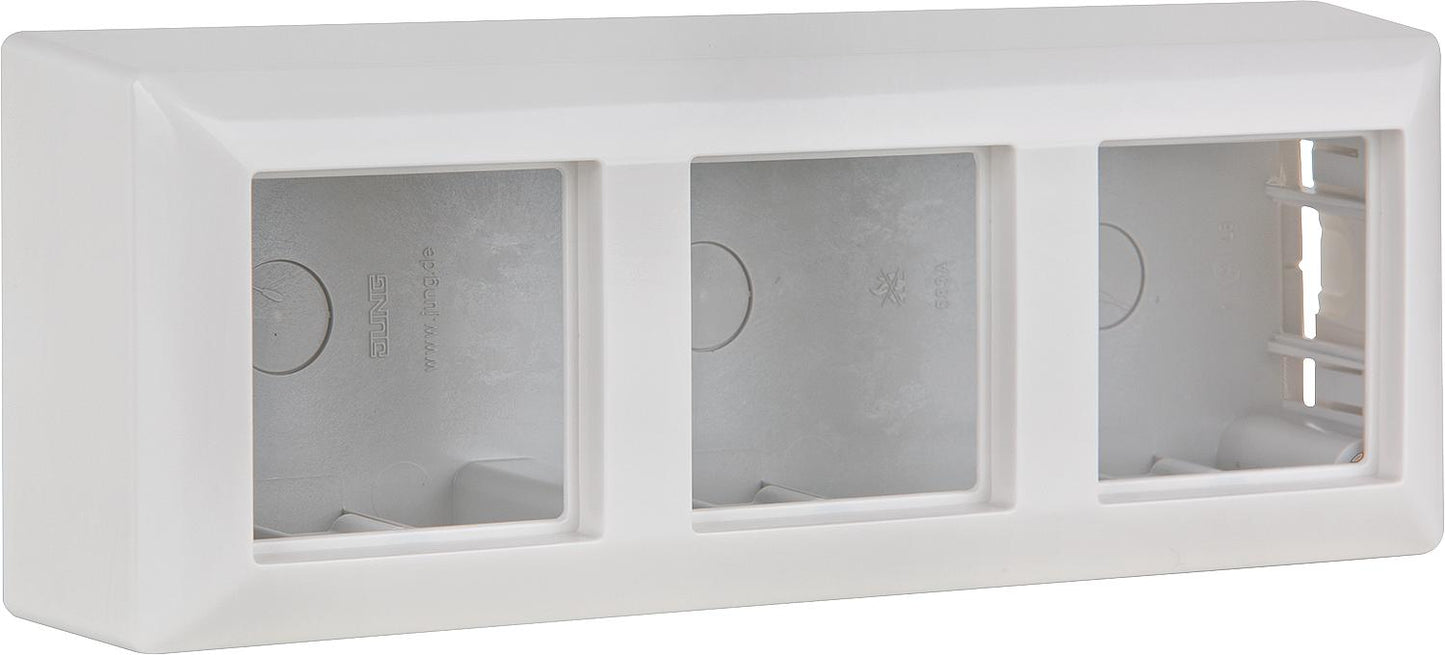 Surface-mounted cap Jung AS581AWW single, alpine white