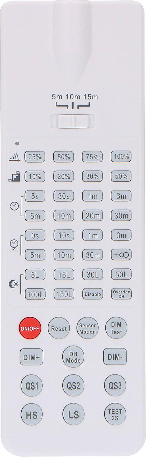 Remote control for high bay luminaire