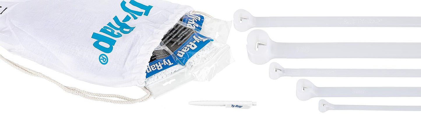 Ty-Rap drawstring bag, natural color, SET