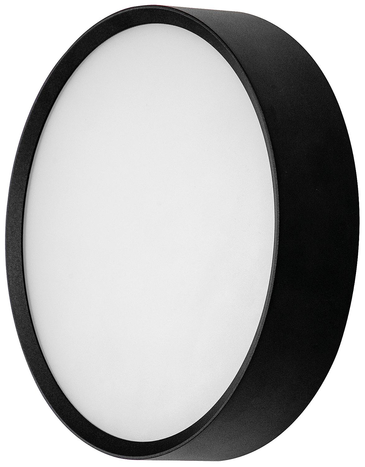 LED wall-mounted light IP65, black, ru