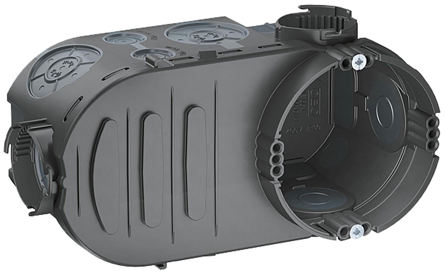 Flush-mounted electronic box, with device screws, airtight, UE 66-L, pack of 10