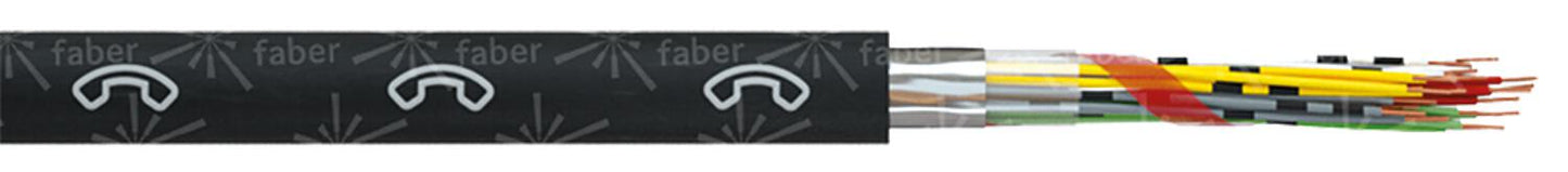 Telecommunications underground cable, halogen-free A-2Y(L)2Y 6x2x0.6 mm², drum 100m