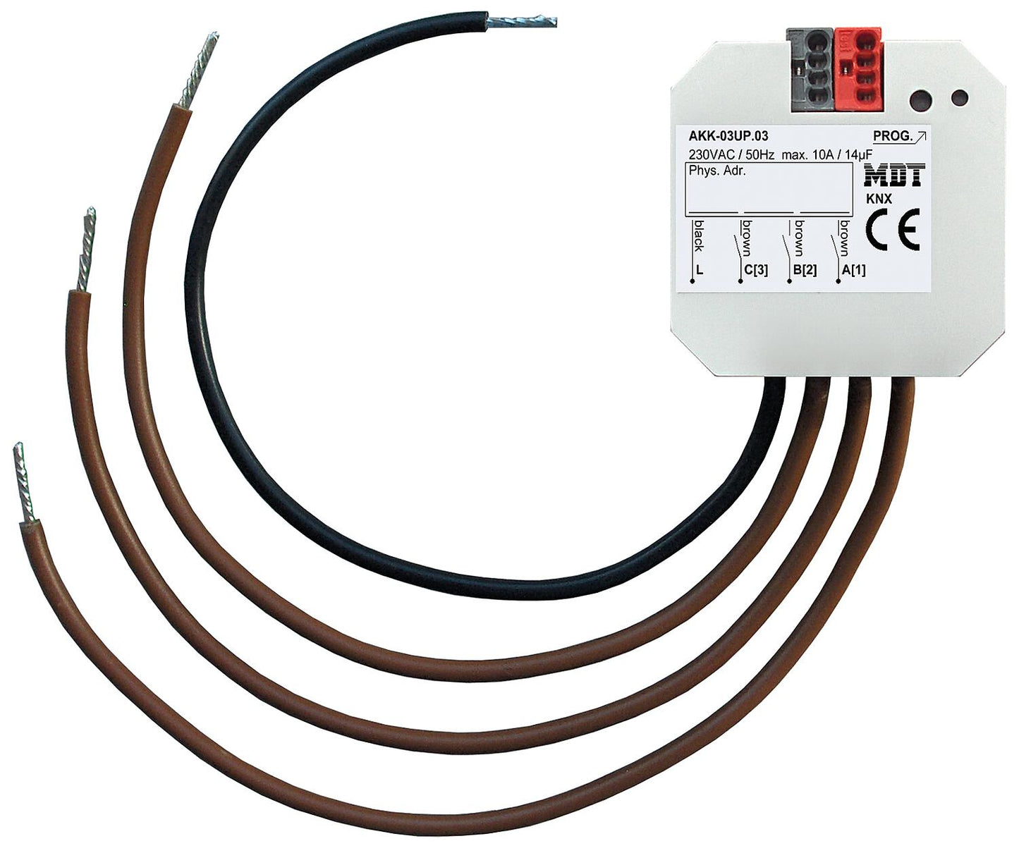 UP Schaltaktor AKK Kompakt Fan Coil, 10A, 230VAC, 14µF, 2EVG