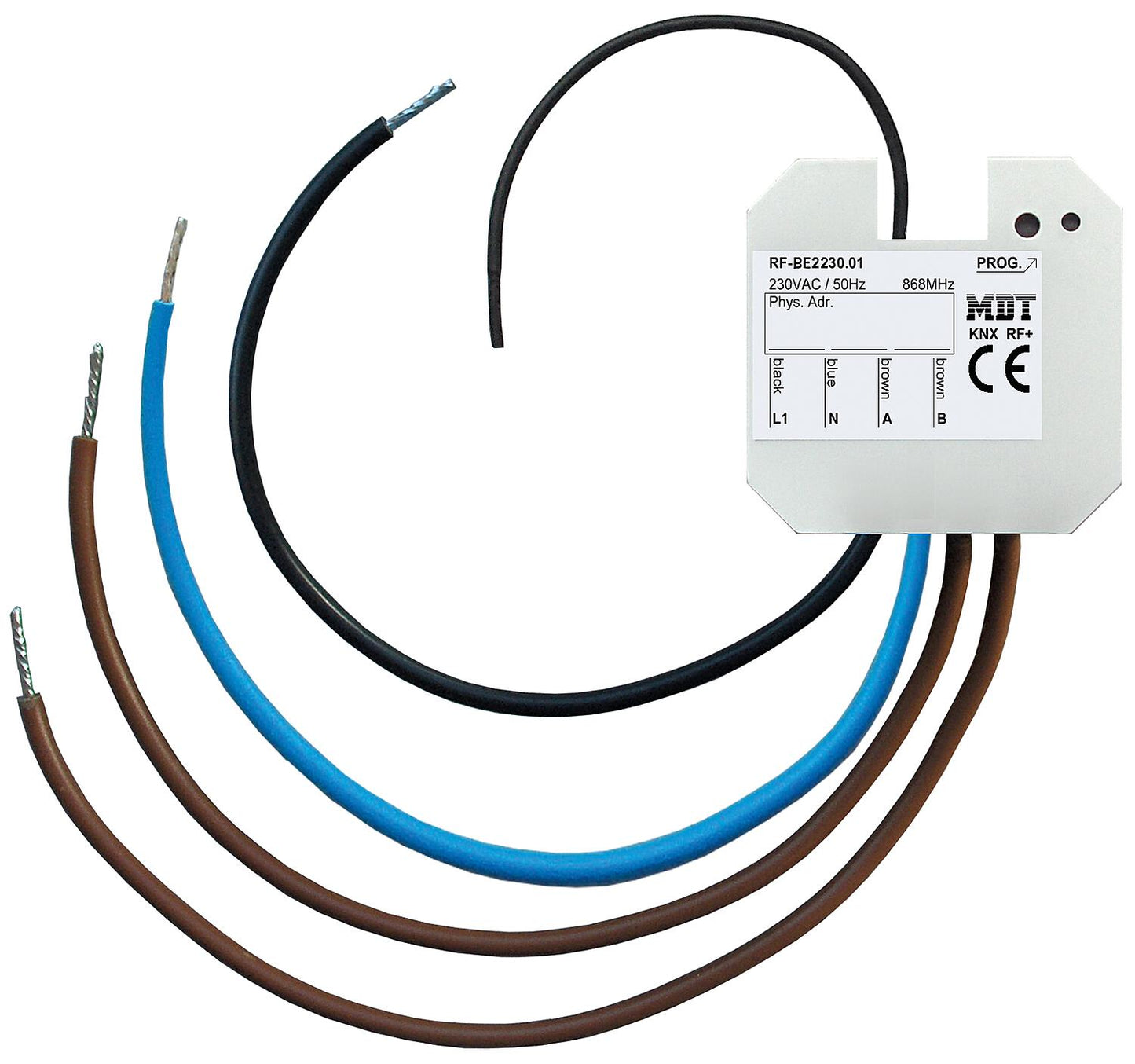 Flush-mounted KNX RF+ push-button interface / 2-gang push-button interface, flush-mounted, 230 V AC version