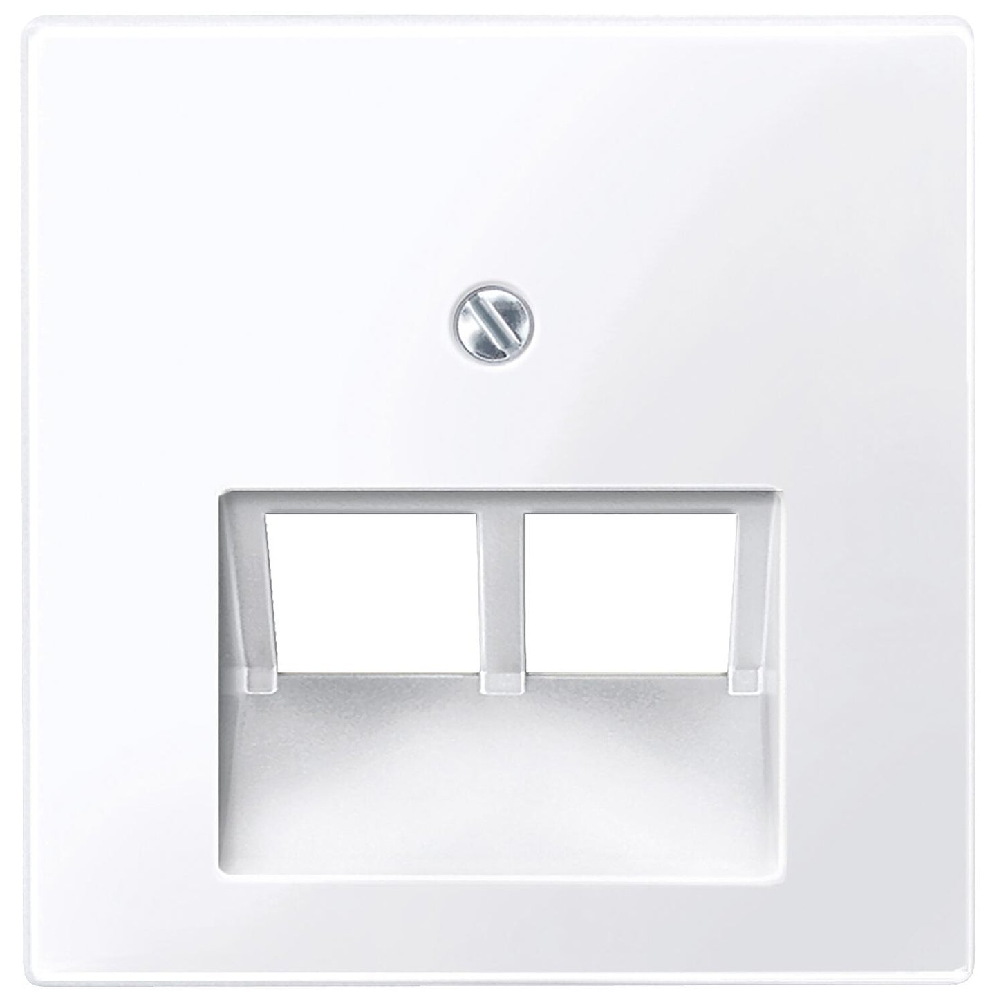 System M, Abdeckung UAE Datendose 2-Fach Merten, aluminium