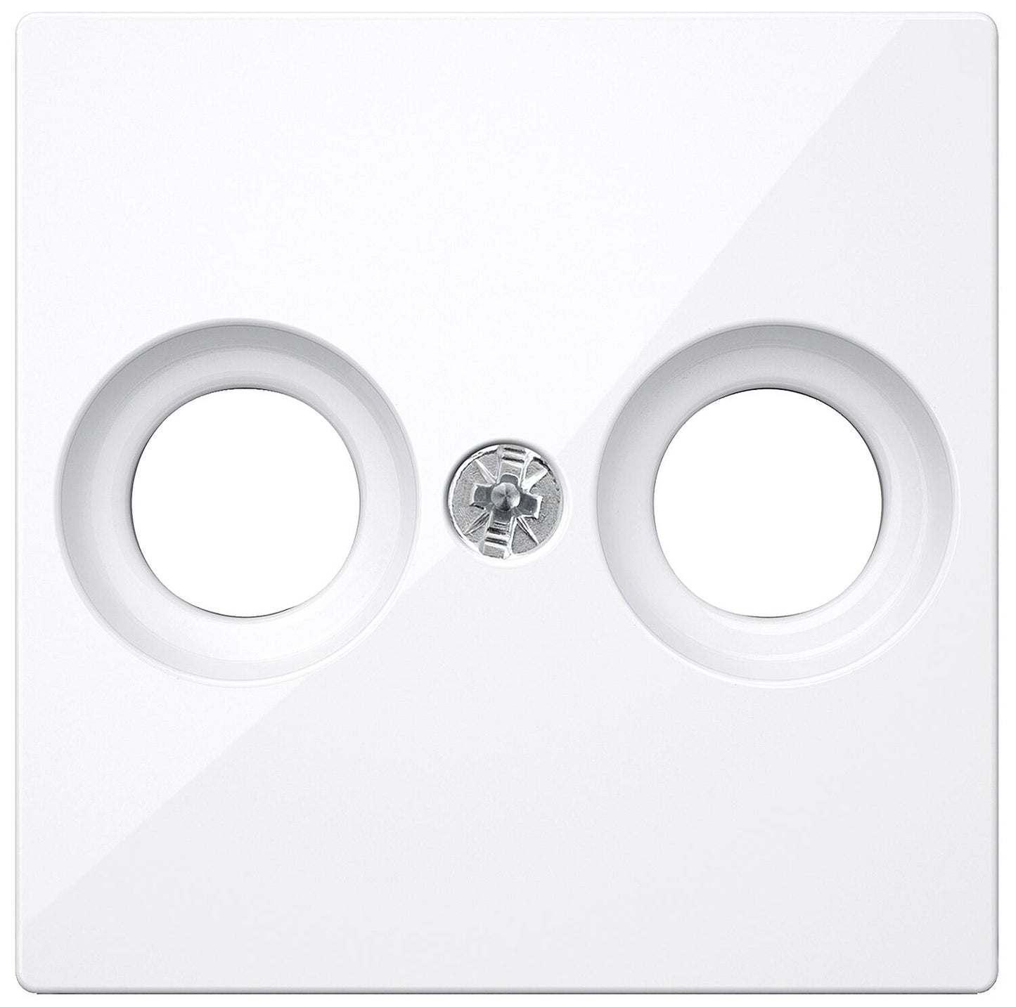 System M, Abdeckung für SAT-Antennendose 2-fach Merten, aluminium