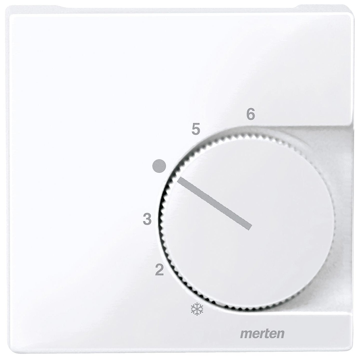 System M, Zentralplatte für Raumtemperaturregler mit Wechselkontakt Merten, aluminium