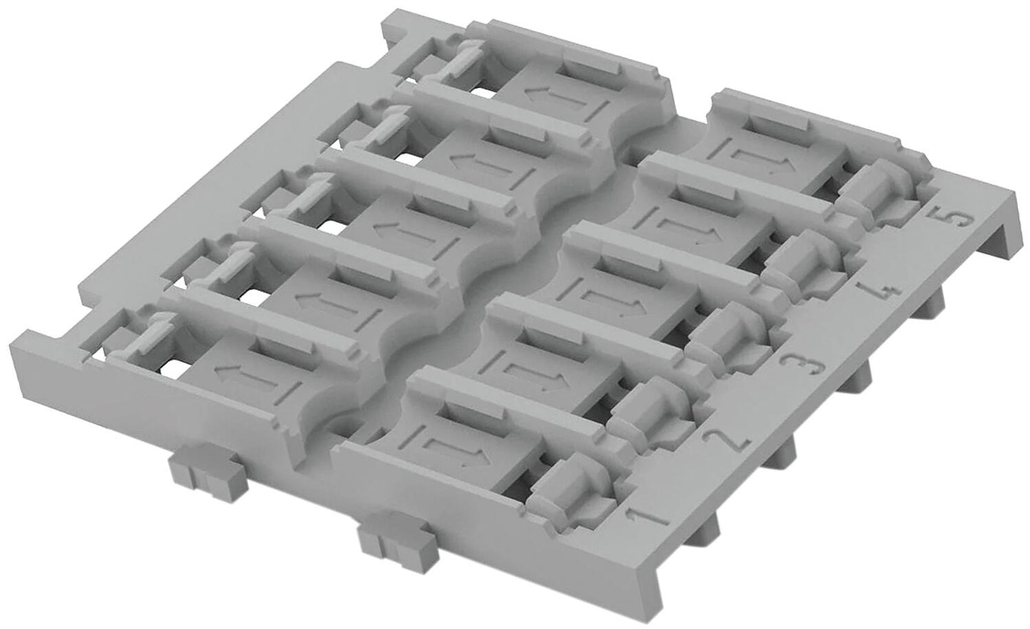 Wago Befestigungsadapter 1-fach für Durchgangsverbinder mit Hebel 221-2531, mit Rastfuss, VPE 25