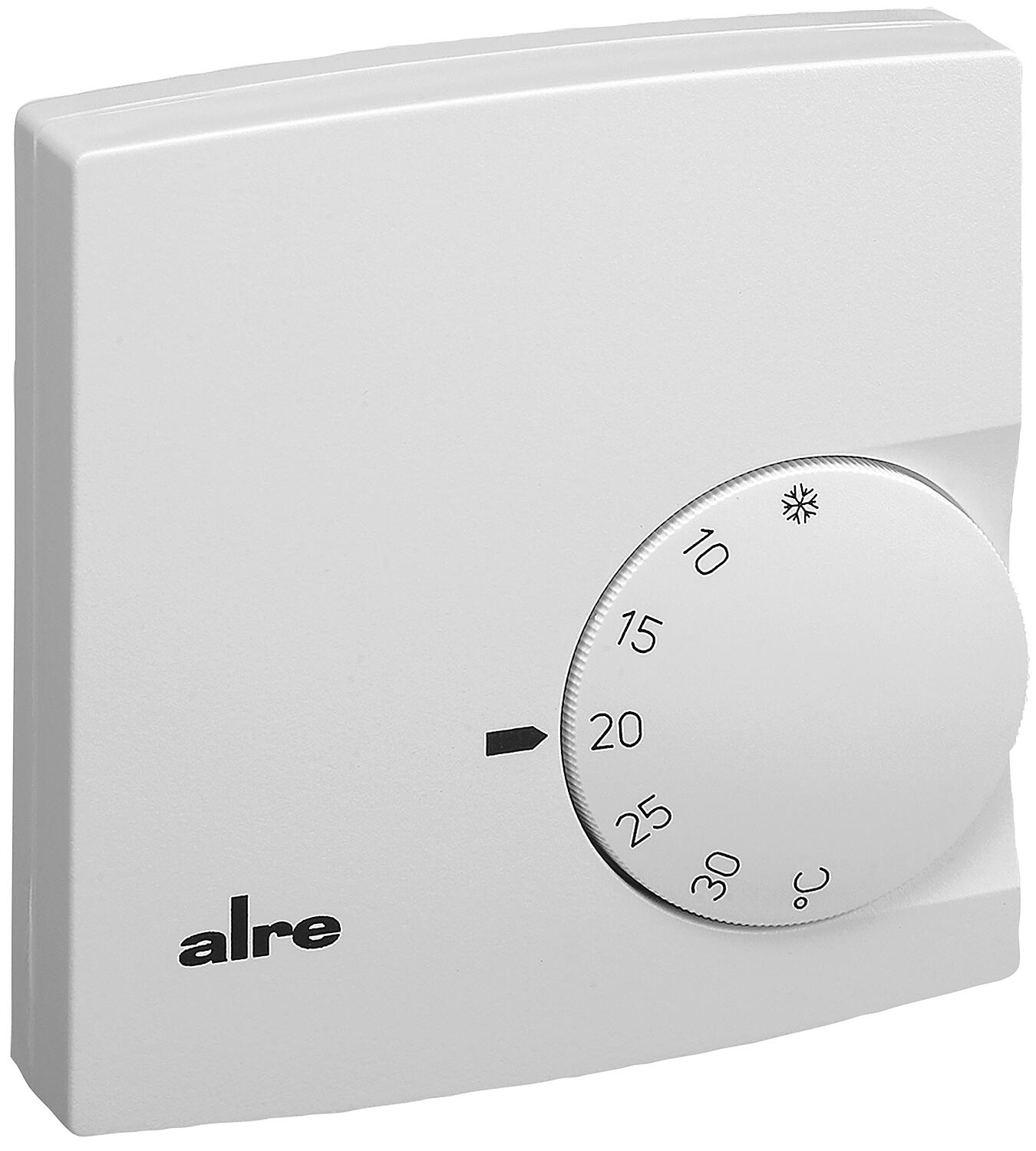 Surface-mounted room thermostat, normally open, ECO function, pure white, RTBSB-001.202
